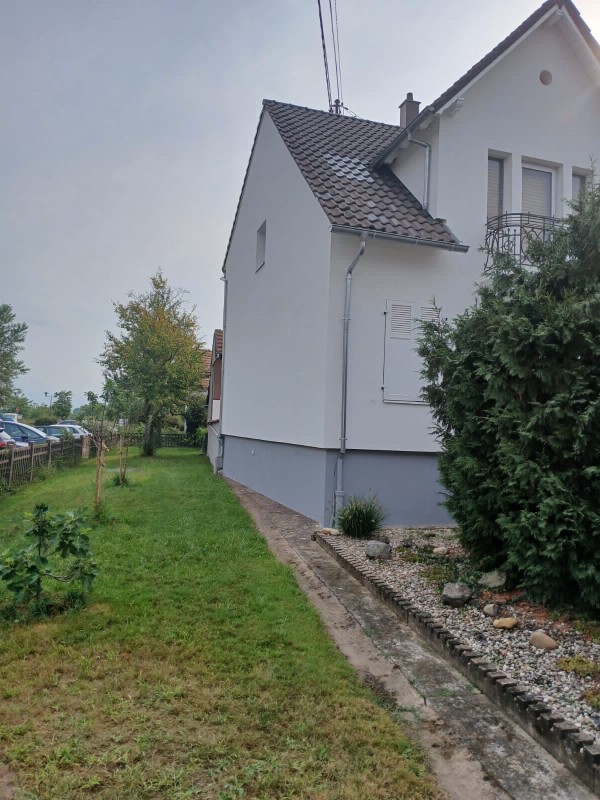 Isolation thermique extérieur d’une maison ancienne à Hœrdt, près de Strasbourg